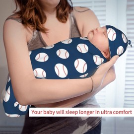 Baseball Blue Newborn Swaddle Blankets Baby Stuff Soft Swaddle Sack Swaddling Blanket With Beanie Sets Gifts For Infant Boys Girls