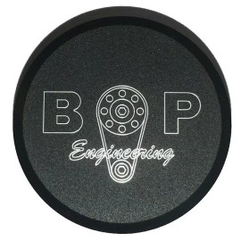 BOP Engineering Pontiac Valve Cover Billet Breather w/o PCV BOP Logo 350 389 400 421 428 455