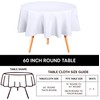 Utopia Kitchen White Round Table Cloth 2 Pack [60 Inch]