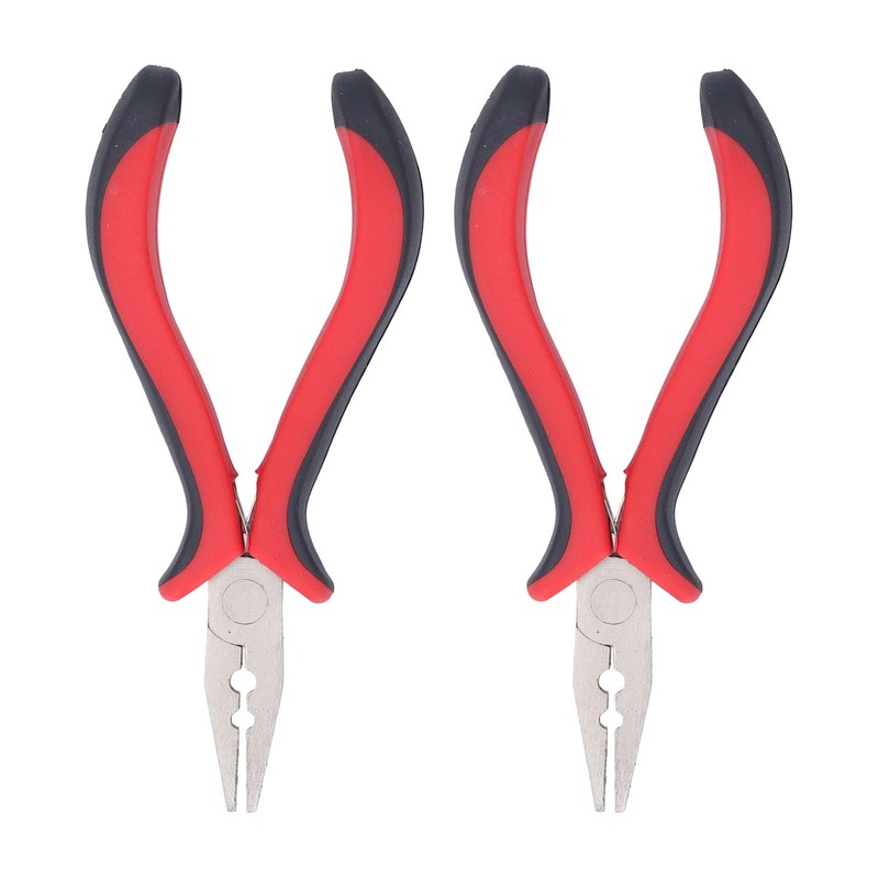 2pcs Hair Extensions Plier Ergonomic Handle Skid Resistance 2 Holes