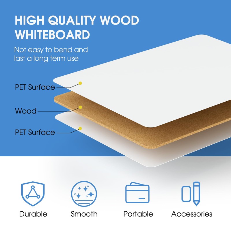 MaxGear Small White Board 2 Pack Dry Erase Boards, 9''x