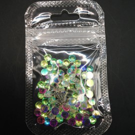 KARMELLING 100PC Flatback Round Rhinestones Nail Art Rhinestones AB Crystals Glass Stones 3D Nail Jewelry Accessories