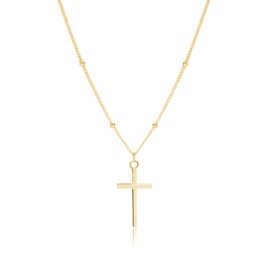 SLUYNZ 925 Sterling Silver Cross Choker Necklace for Women Girls Cross Pendant Necklace Chain, Sterling Silver, No Gemstone