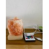 YZYOE USB Colour Gradient Himalayan Salt lamp,Solid Wood Based Atmosphere