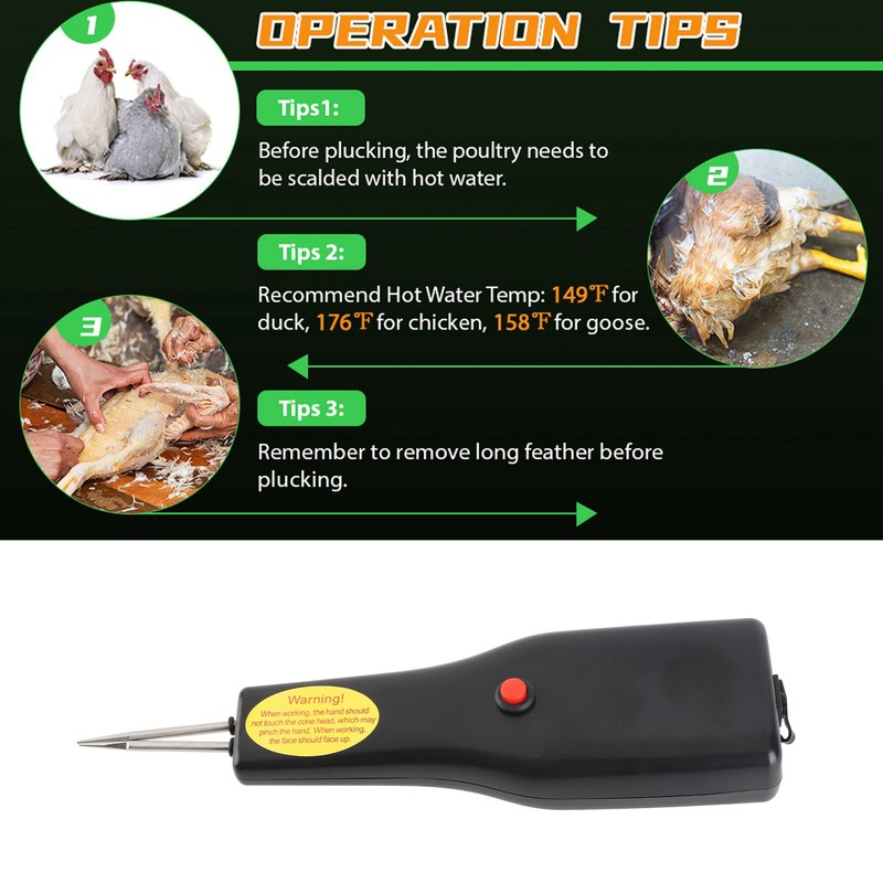 Rechargeable Electric Poultry Feather Plucker Handheld Chicken Plucker Full Automatic