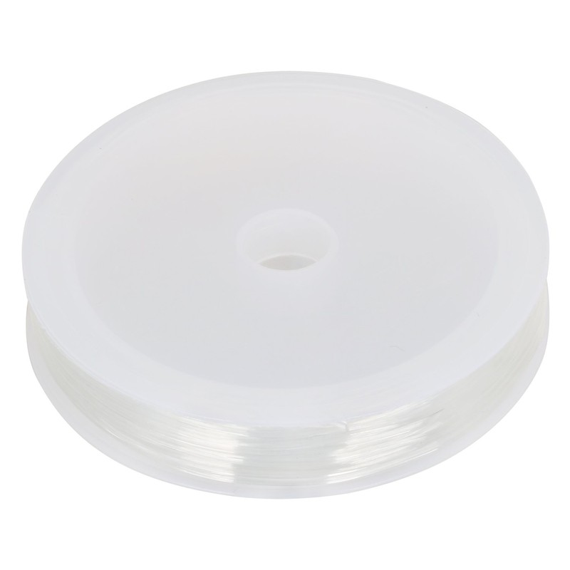 TRIXES Clear Elastic Spool – 1mm Strong & Stretchy Cord