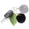 letcdfer Pom Pom Keyring Fluffy Faux Fur Fluffy Balls Keycjain