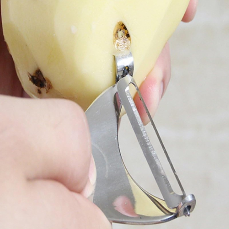 Potato Peelers, Y Shape Straight Blade Stainless Steel Peeler for