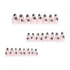 Caiguoer 24 Pieces Short Gradient Sequins Press On False Nails
