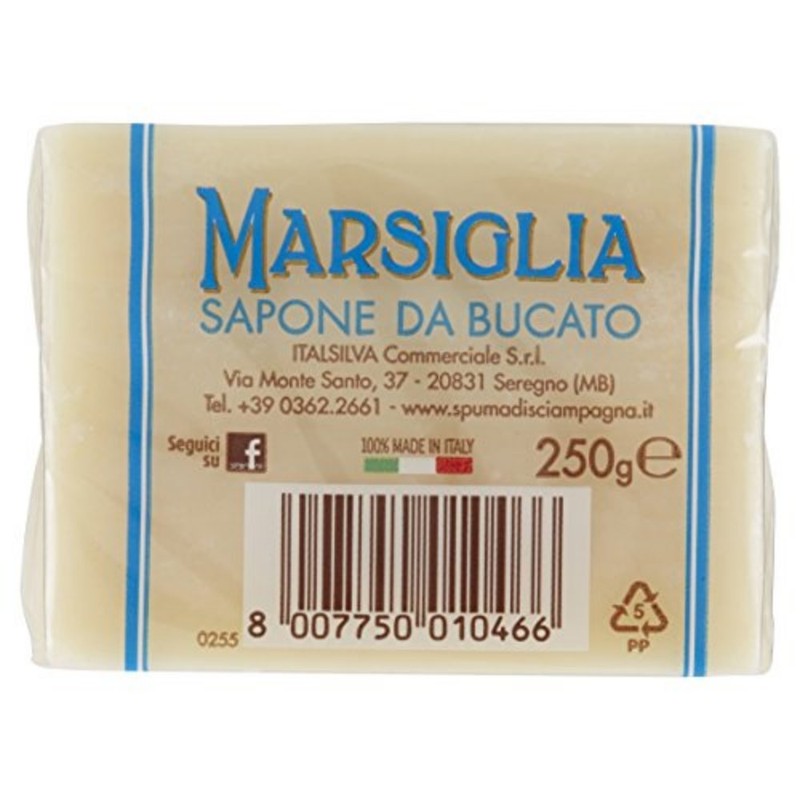 Italsilva:"Spuma di Sciampagna" Laundry Marseille Soap Cube 8.82 Ounce (250gr)