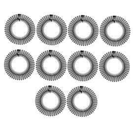 Beaupretty 10pcs Full Round Elastic Comb Flexible Circle Comb Stretch Hair Comb Circle Spring Headband Zig Zag Headband Hair Headband Holder Headband Hair