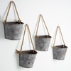 XONOR 4Pcs Galvanized Metal Hanging Wall Planter, Rustic Wall Flower