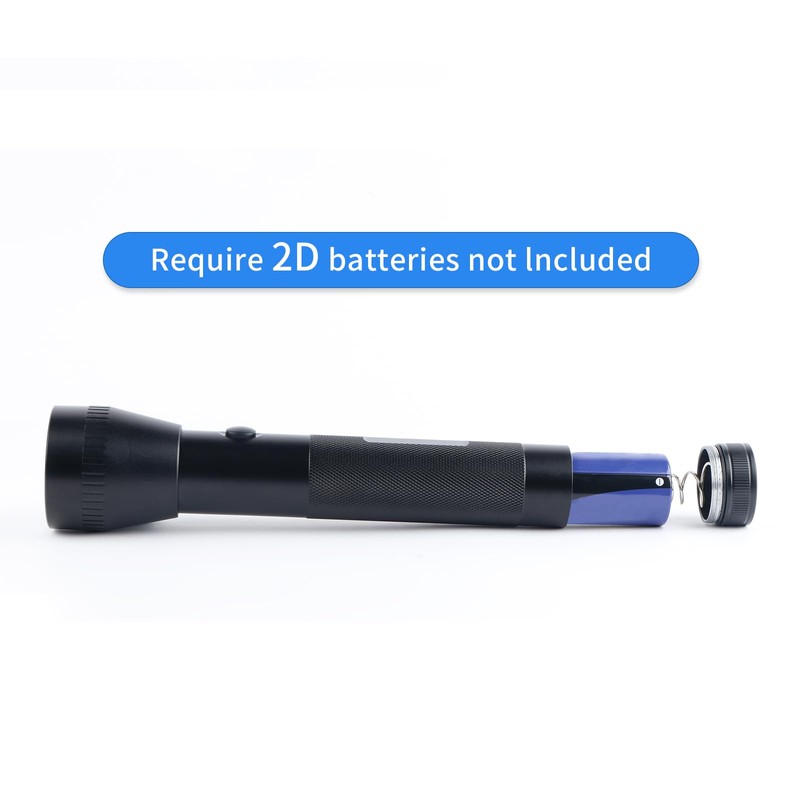 Hilngav Heavy Duty 2-Cell D Battery LED Big Flashlights, High
