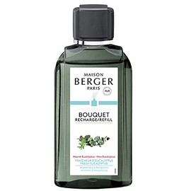 MAISON BERGER Fresh Eucalyptus Fragrance Refill for Reed Sticks and Ceramic Diffuser, 200 milliliters, 6 Fluid Onces