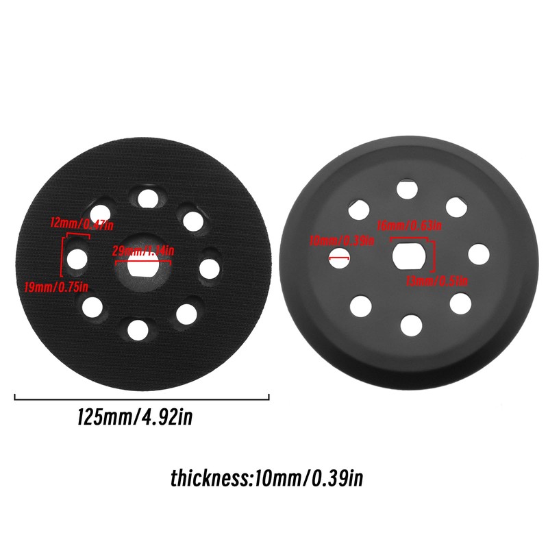 SG Store 125mm Sanding Disc with 8 Holes, Compatible with