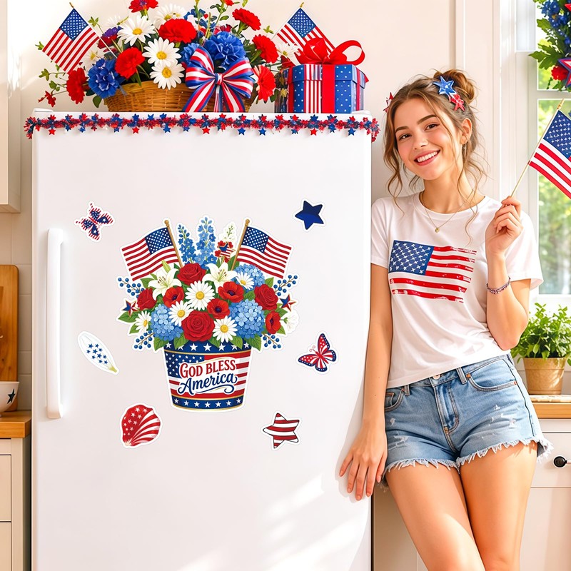 Happy 4th of July Dishwasher Magnet Cover 250th Anniversary God