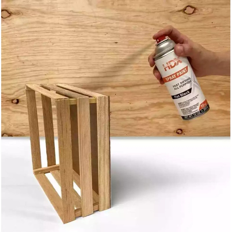 HDX 10 Oz. All Purpose Flat Black Spray Paint