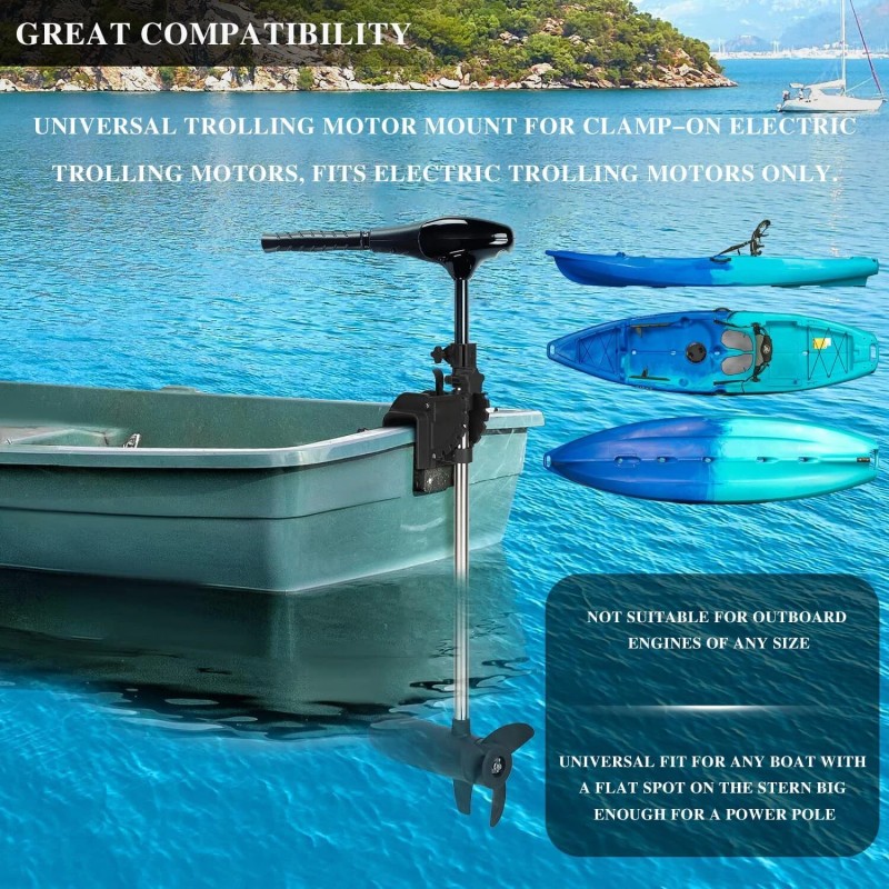 Vimi-93 Universal Transom Trolling Motor Mount for Kayaks/Kayak Marine Board