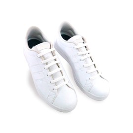 HAPPY LACES, Agujetas de silicón elásticas, Cómodas, Flexibles, Se amoldan al pie, Complemento ideal de tus tenis, Para niños y adultos, Color blanco