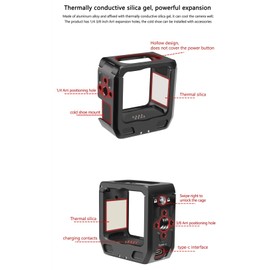 Aluminum Alloy Camera Protective Cage Rig Frame Housing Compatible with DJI Osmo Action 2 Sport Camera