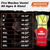 FIRE MARSHAL Red Hi Vis Viz Reflective Vest Waistcoat Printed