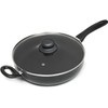 IMUSA USA Jumbo Cooker with Lid, 11-Inch, Black