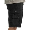 Lee Mens Dungarees Big Tall Cargo Shorts With Belt, black