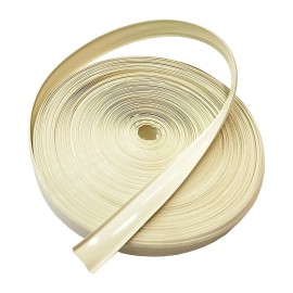 Brickyard Automotive 1" x 150 ft BEIGE Vinyl Trim Molding Screw Cover RV Boat Camper Trailer