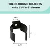 Spring Clip, Grip Clip, Holds 1 1/2-1 7/8 Inch Diameter,
