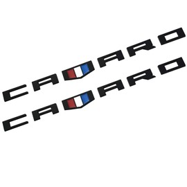 Aimoll Camaro Emblem Badges 3D Letter Replacement for Silverado Camaro RS Chevy Redline Style (2pcs Black)