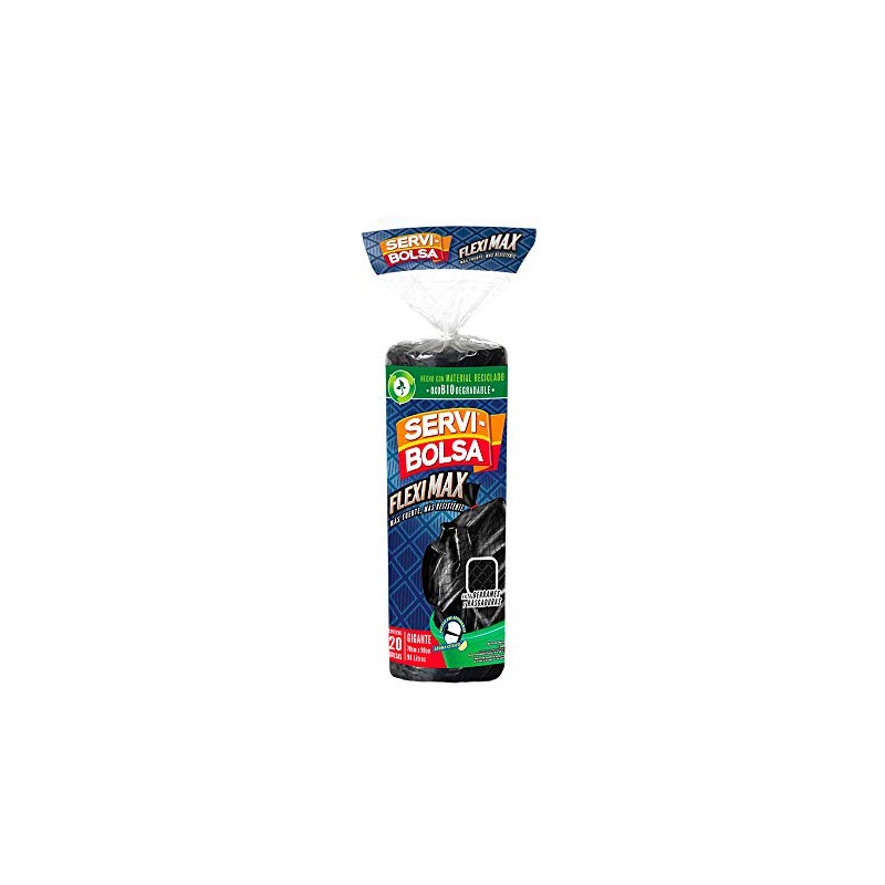 Servi-Bolsa Bolsas para Basura en Rollo, color Negro, Gigante, 70