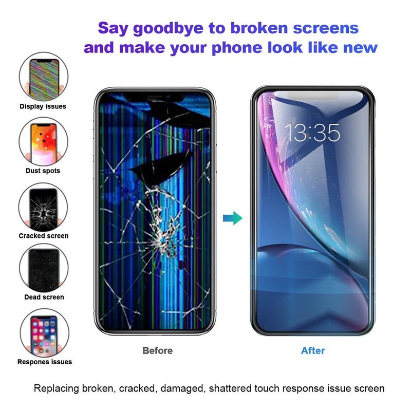 EFAITHFIX for iPhone XR LCD Screen Replacement 6.1 Inch Frame