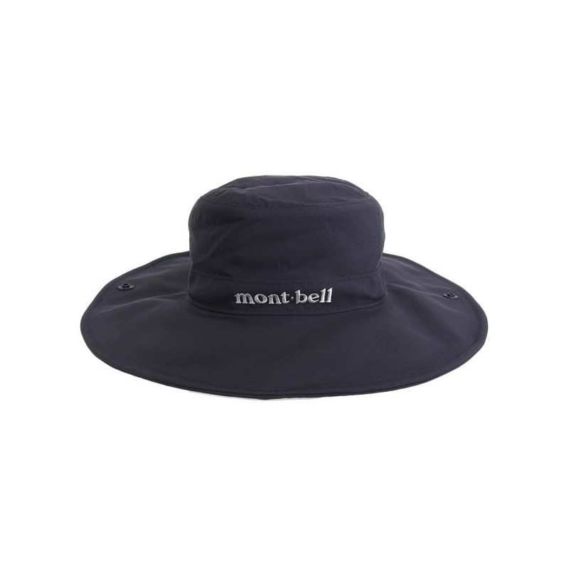 Montbell 1108743 Wide Brim Hat, Men's, Women's, Small, Nylon, Black,