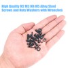 DYWISHKEY 1220 Pieces M2 M3 M4 M5, 10.9 Grade Alloy