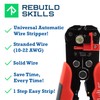 Rebuild Skills Automatic Electrical Wire Stripper for 10-24Awg Stranded or