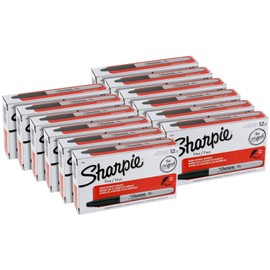 SAN30001 - Sharpie Permanent Fine Point Marker 12 Pack/144 Markers