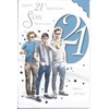 Xpress Yourself Son 21 Today! Medium Sized Headphones Birthday Card