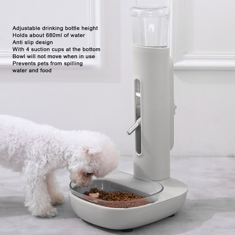Dog Standing Water Dispenser Bowl Automatic Detachable Pet Drinking Feeder