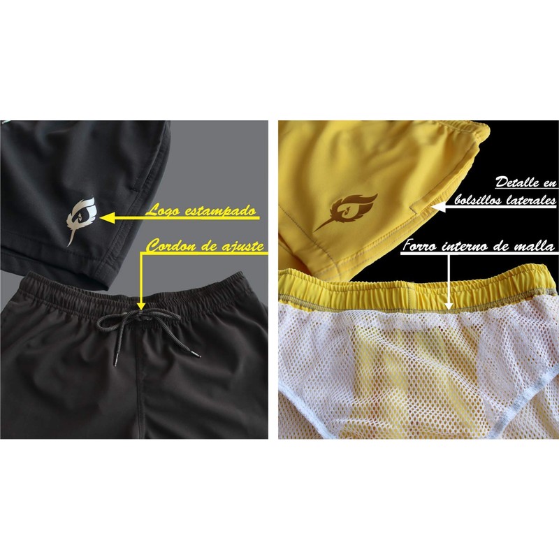 Fenix fit Short Corto De Playa, Traje De Baño Spandex