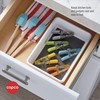 Copco Basics Drawer Organizer, 9.06 x 6.13 x 2.1-Inches, White/Charcoal