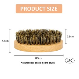 Beard Brush, Beard Comb, Men's Hair Brush, Boar Bristles, Beard Brush Made of Boar Bristles, 100% Boar Bristles Brush for Daily Beard Care, Beard Brush for Men Travel