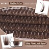 Brown Lash Spikes Eyelash Extensions Russian Lash Clusters D-Curly Lash