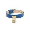 All We Are Sloth Padlock Leather Bracelet for Women (Gold/Navy)
