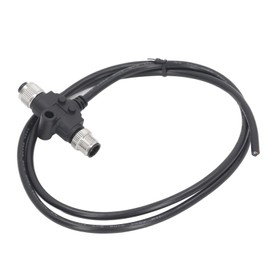 4 Pin M12 Connector with 1 Meter Wire IP67 Waterproof T Type Electrical Aviation Plug 4A 250VAC 250VDC