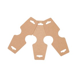 Airssory 100 Pcs 4.7 x 1.8 Inch Kraft Cardboard Fold Over Paper Display Hanging Cards Holder for Necklace Earrings Accessory Display