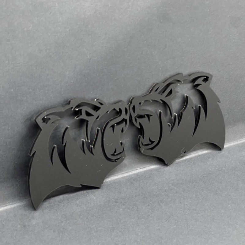 Emblem Badge Bear Emblem Badge for Car Truck, Set of
