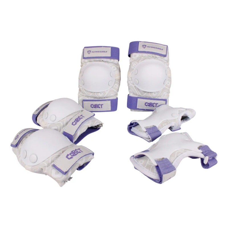 Set De Protecciones Marca Flying Eagle Modelo Cobet Blanco Con
