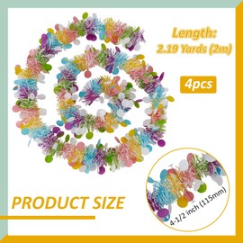 FINGERINSPIRE 2.19 Yards/2m Easter Theme Polyester Trim Ribbons 11.5cm Colorful Disc Decorative Trim Decorating Ribbon Party Decorative Ribbon for Wedding Birthday Party Craft Upholstery