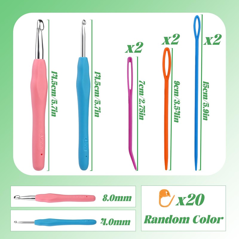 Chenille Soft Yarn, 2 * 100g Soft Chenille Yarn with