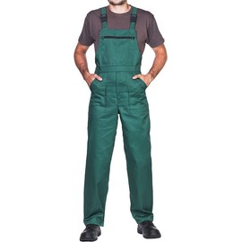 Work Bib and Brace Overalls, Overalls Men, Bib and Brace Dungarees Mens, Made in EU, Mazalat Protective Coverall, S -3XL Size - Made in EU - Work Trousers for Man, Lots of Colors, Green, XL